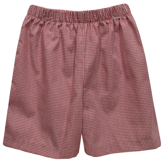 Red Gingham Boys Pull on Short