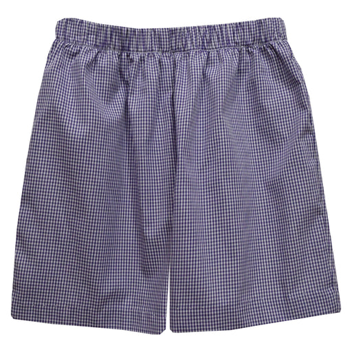 Purple Gingham Boys Pull on Short