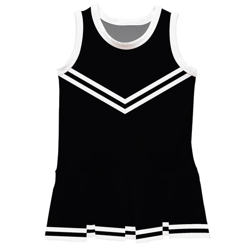 Black White Sleeveless Cheerleader Dress