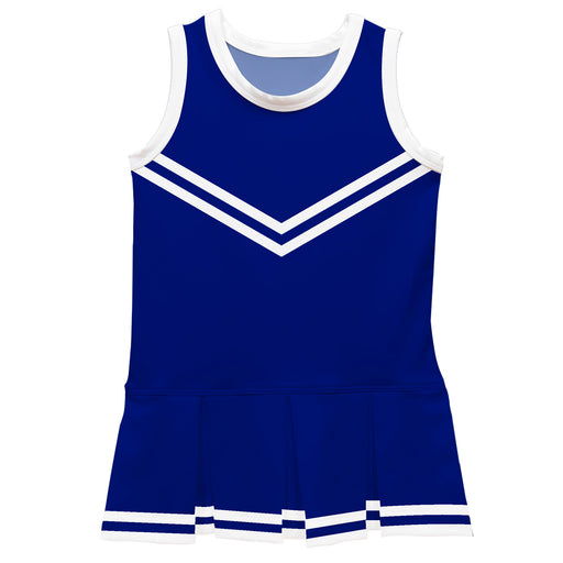 Blue White Sleeveless Cheerleader Dress