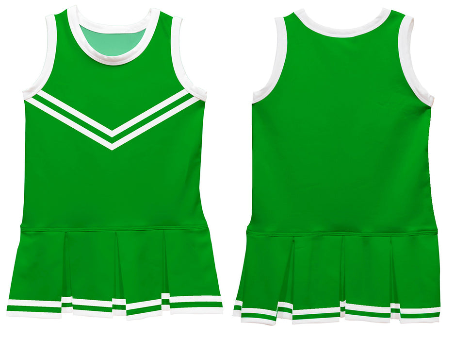 Green White Sleeveless Cheerleader Dress V2 - Vive La Fête - Online Apparel Store