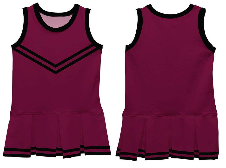 Maroon Black Sleeveless Cheerleader Dress - Vive La Fête - Online Apparel Store