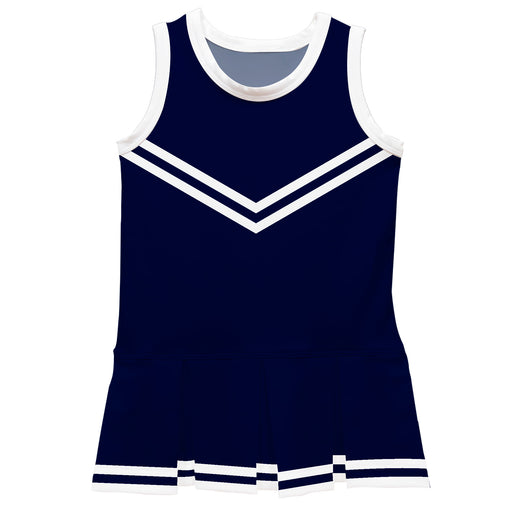 Navy White Sleeveless Cheerleader Dress