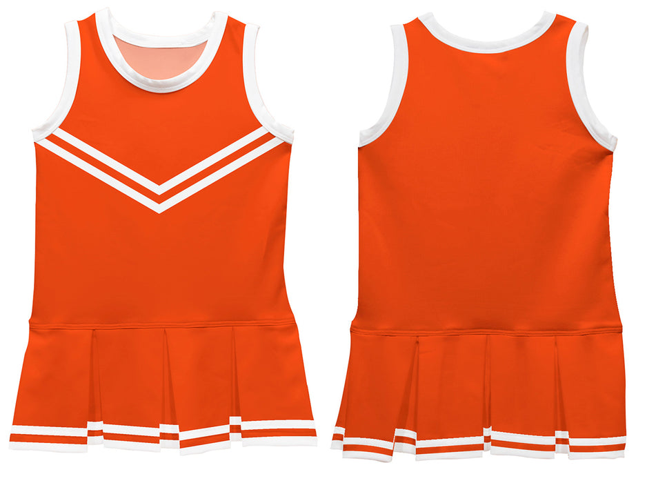 Orange White Sleeveless Cheerleader Dress - Vive La Fête - Online Apparel Store