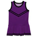Purple Black Sleeveless Cheerleader Dress