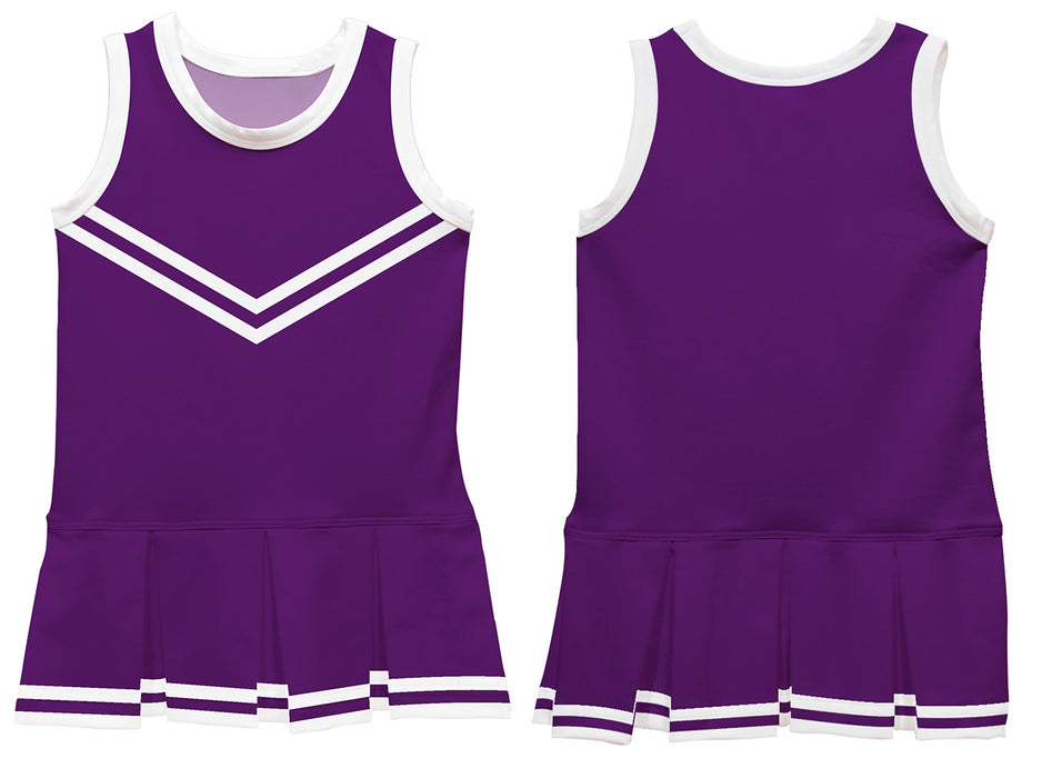 Purple White Sleeveless Cheerleader Dress - Vive La Fête - Online Apparel Store