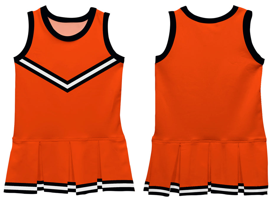 Orange and Black Sleeveless Cheerleader Dress - Vive La Fête - Online Apparel Store