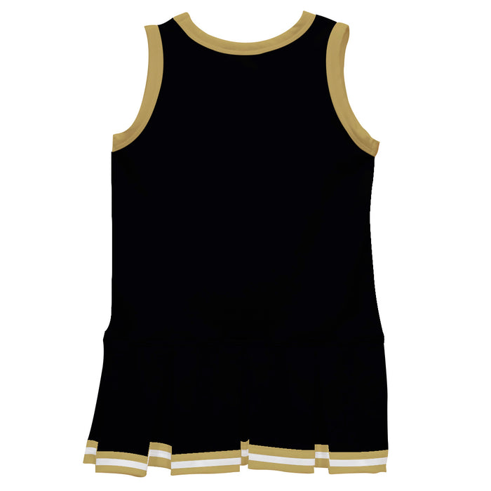 Black and Gold Sleeveless Cheerleader Dress - Vive La Fête - Online Apparel Store