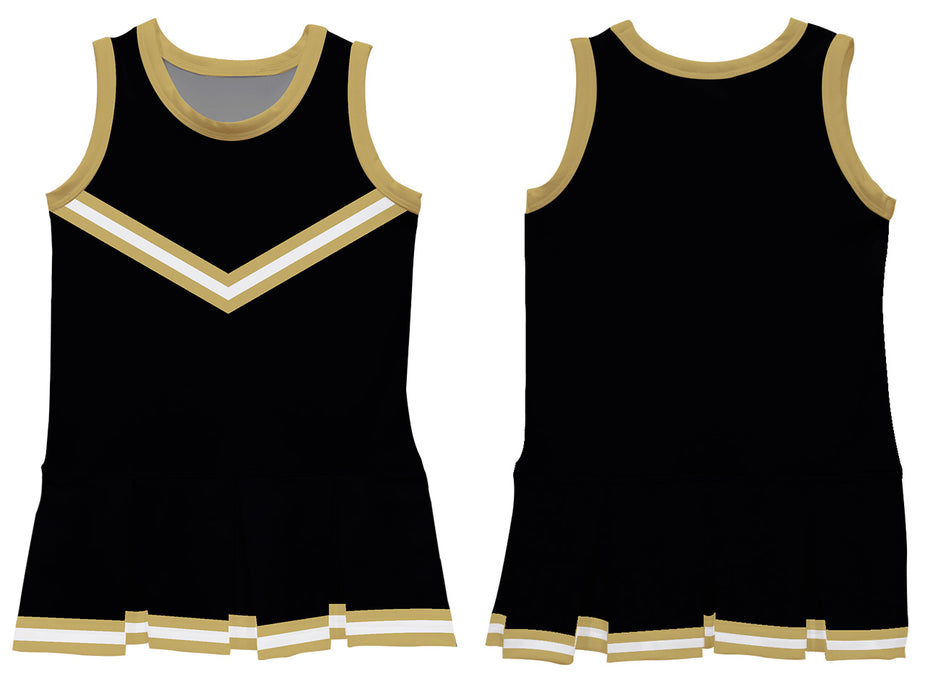 Black and Gold Sleeveless Cheerleader Dress - Vive La Fête - Online Apparel Store
