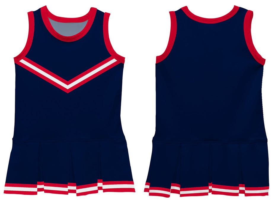 Navy and Red Sleeveless Cheerleader Dress - Vive La Fête - Online Apparel Store