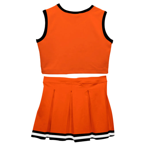Orange and Black Sleeveless Cheerleader Set - Vive La Fête - Online Apparel Store