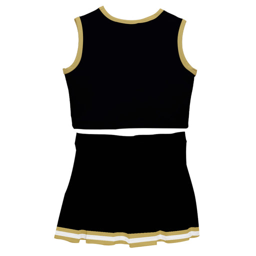 Black and Gold Sleeveless Cheerleader Set - Vive La Fête - Online Apparel Store