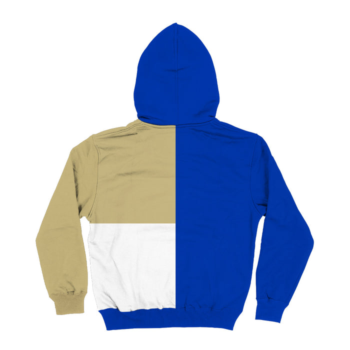 Royal Gold and White Fleece Long Sleeve Hoodie V1 - Vive La Fête - Online Apparel Store