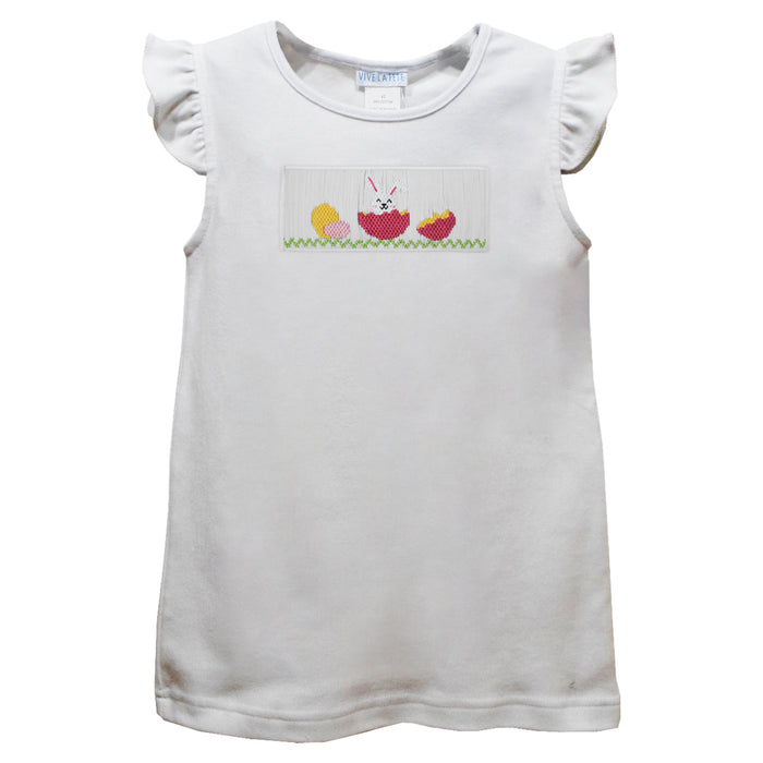Easter White Knit Angel Wing Sleeves Girls Tshirt