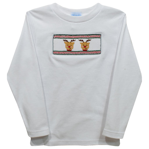 Rudolph the Red-Nosed Reindeer White Knit Long Sleeve Boys Tee Shirt