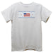 4Th Of July White Knit Short Sleeve Boys Tee Shirt