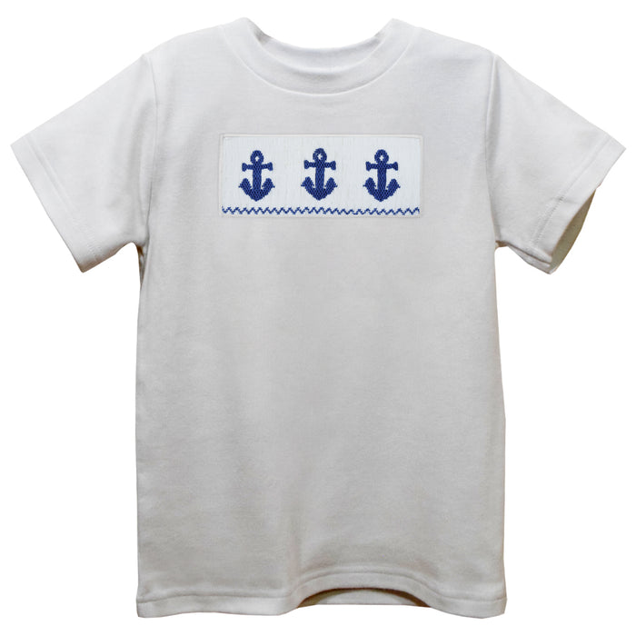 Anchor White Knit Short Sleeve Boys Tee Shirt