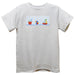 On the Beach White Knit Short Sleeve Boys Tee Shirt