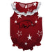 Arkansas Stars Red Girls Sleeveless Onesie - Vive La Fête - Online Apparel Store