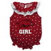 Arkansas Swirls Red Girls Sleeveless Onesie - Vive La Fête - Online Apparel Store
