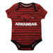 Arkansas Stripe Red and Black Boys Onesie Short Sleeve - Vive La Fête - Online Apparel Store