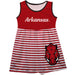 Arkansas Razorbacks Big Logo Red And White Stripes Tank Dress - Vive La Fête - Online Apparel Store