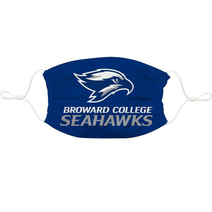 Broward College Seahawks 3 Ply Vive La Fete Face Mask 3 Pack Game Day Collegiate Unisex Face Covers Reusable Washable - Vive La Fête - Online Apparel Store
