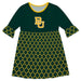 Baylor Quatrefoil Green Amy Dress Three Quarter Sleeve - Vive La Fête - Online Apparel Store
