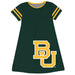 Baylor Bears Big Logo Green Stripes Short Sleeve A Line Dress - Vive La Fête - Online Apparel Store