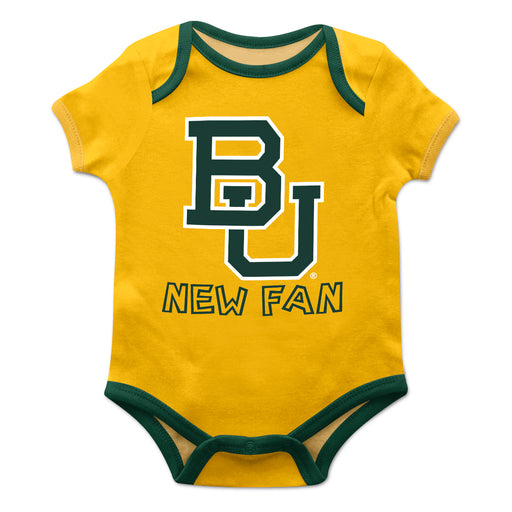 Baylor Solid Gold Boys Onesie Short Sleeve - Vive La Fête - Online Apparel Store