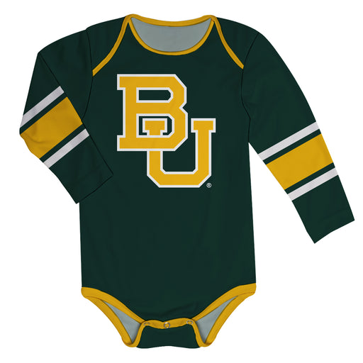 Baylor Bears Stripes Green Long Sleeve Onesie - Vive La Fête - Online Apparel Store