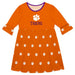Clemson Print Orange Amy Dress Three Quarter Sleeve - Vive La Fête - Online Apparel Store