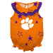 Clemson Stars Orange Girls Sleeveless Onesie - Vive La Fête - Online Apparel Store