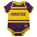 East Carolina Pirates Block Stripe Purple Short Sleeve Onesie - Vive La Fête - Online Apparel Store