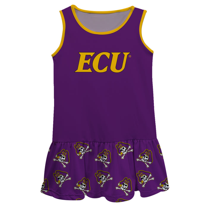 East Carolina Pirates Repeat Logo Purple Sleeveless Lily Dress - Vive La Fête - Online Apparel Store