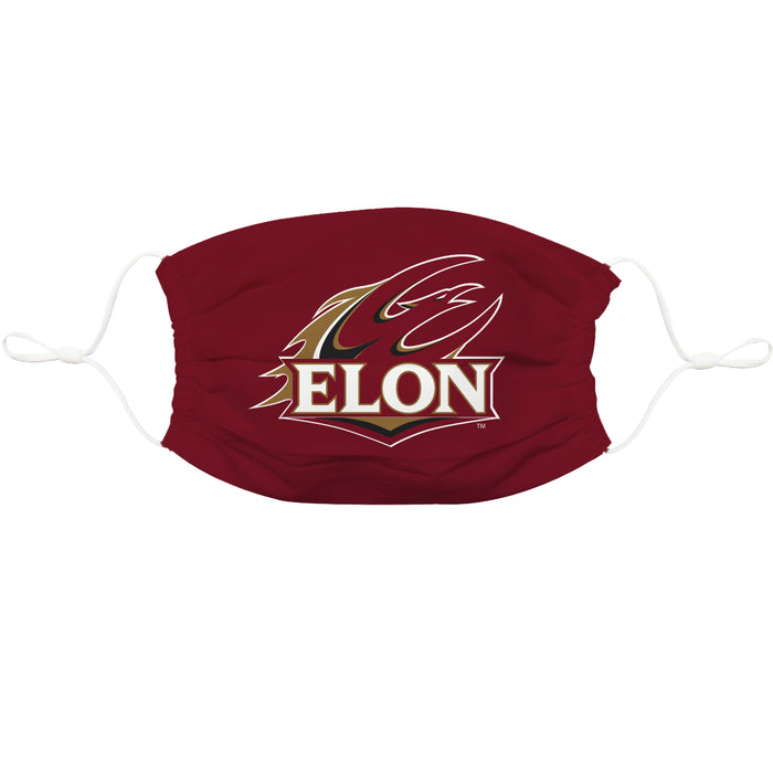 Elon University Phoenix 3 Ply Vive La Fete Face Mask 3 Pack Game Day Collegiate Unisex Face Covers Reusable Washable - Vive La Fête - Online Apparel Store