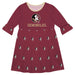 Florida State Print Garnet Amy Dress Three Quarter Sleeve - Vive La Fête - Online Apparel Store