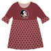 Florida State Quatrefoil Garnet Amy Dress Three Quarter - Vive La Fête - Online Apparel Store