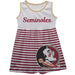 Florida State Seminoles Big Logo Garnet And White Stripes Tank Dress - Vive La Fête - Online Apparel Store