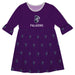 Furman Print Purple Amy Dress Three Quarter Sleeve - Vive La Fête - Online Apparel Store