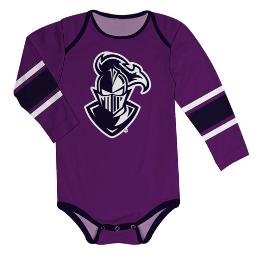 Furman Paladins Stripes Purple Long Sleeve Onesie - Vive La Fête - Online Apparel Store