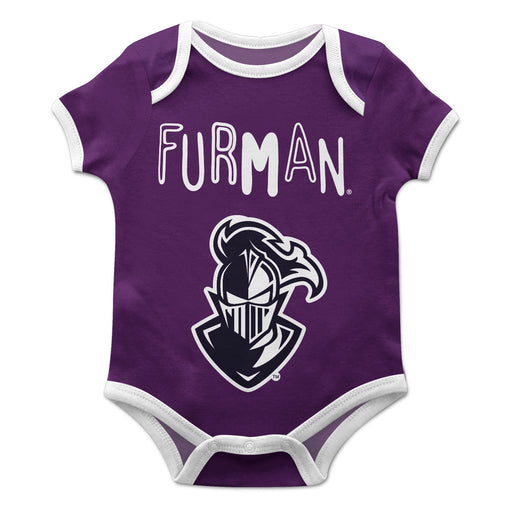 Furman Paladins Purple Solid Short Sleeve Onesie - Vive La Fête - Online Apparel Store