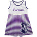 Furman Paladins Big Logo Purple And White Stripes Tank Dress - Vive La Fête - Online Apparel Store