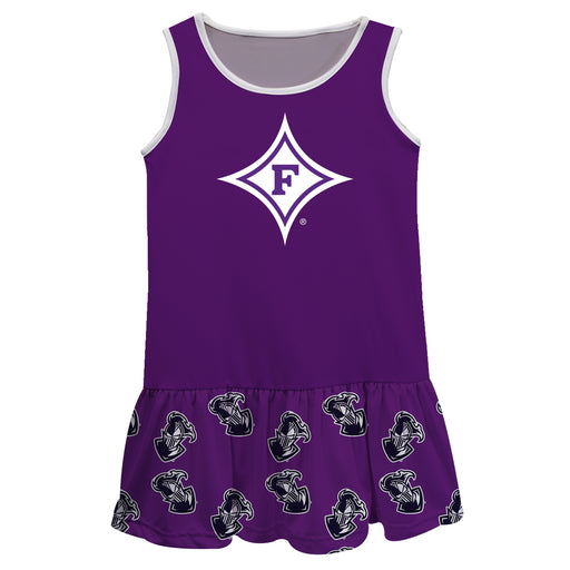 Furman Paladins Repeat Logo Purple Sleeveless Lily Dress - Vive La Fête - Online Apparel Store