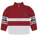 Hampden Sydney Logo Stripes Maroon Long Sleeve Quarter Zip Sweatshirt - Vive La Fête - Online Apparel Store