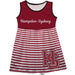 Hampden Sydney Big Logo Maroon And White Stripes Tank Dress - Vive La Fête - Online Apparel Store