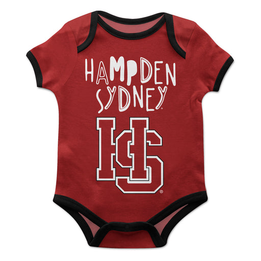 Hampden Sydney Maroon Solid Short Sleeve Onesie - Vive La Fête - Online Apparel Store