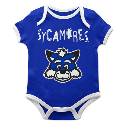 Indiana State University Blue Solid Short Sleeve Onesie - Vive La Fête - Online Apparel Store