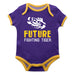 LSU Solid Purple Boys Onesie Short Sleeve - Vive La Fête - Online Apparel Store