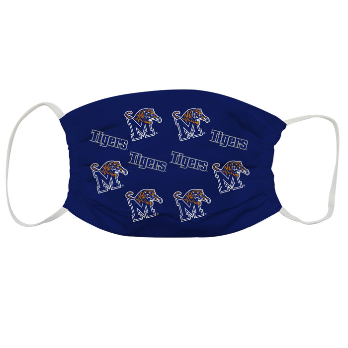 Memphis Tigers Vive La Fete Face Mask 3 Pack Game Day Collegiate Unisex Face Covers Reusable Washable - Vive La Fête - Online Apparel Store